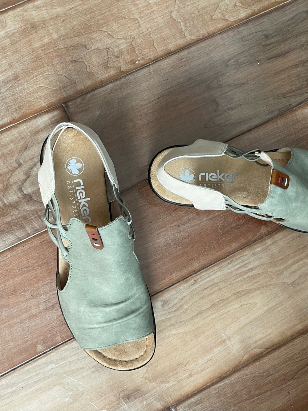 Rieker Sage Green Slingback Comfort Sandals